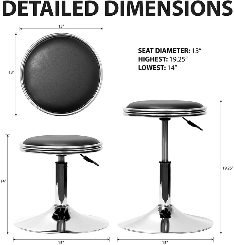 Chrome stools (Short for sitdown cocktails)