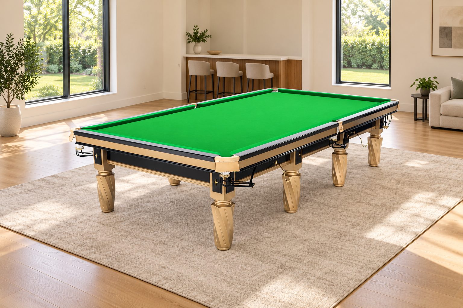 Xing Pai Regent snooker table in a recreation room