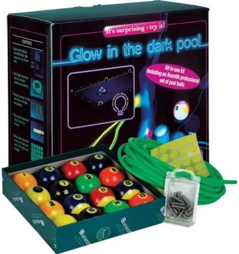 B-111 Aramith Glow in the dark pool ball set