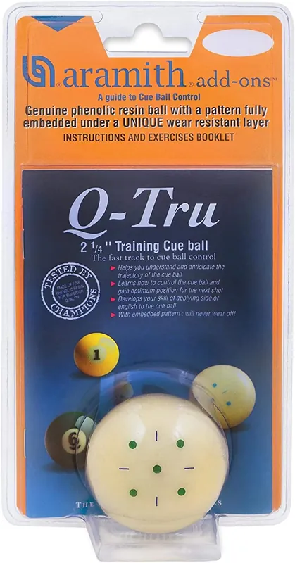 B-93 Q-Tru Aramith Training Cue ball Blister pack