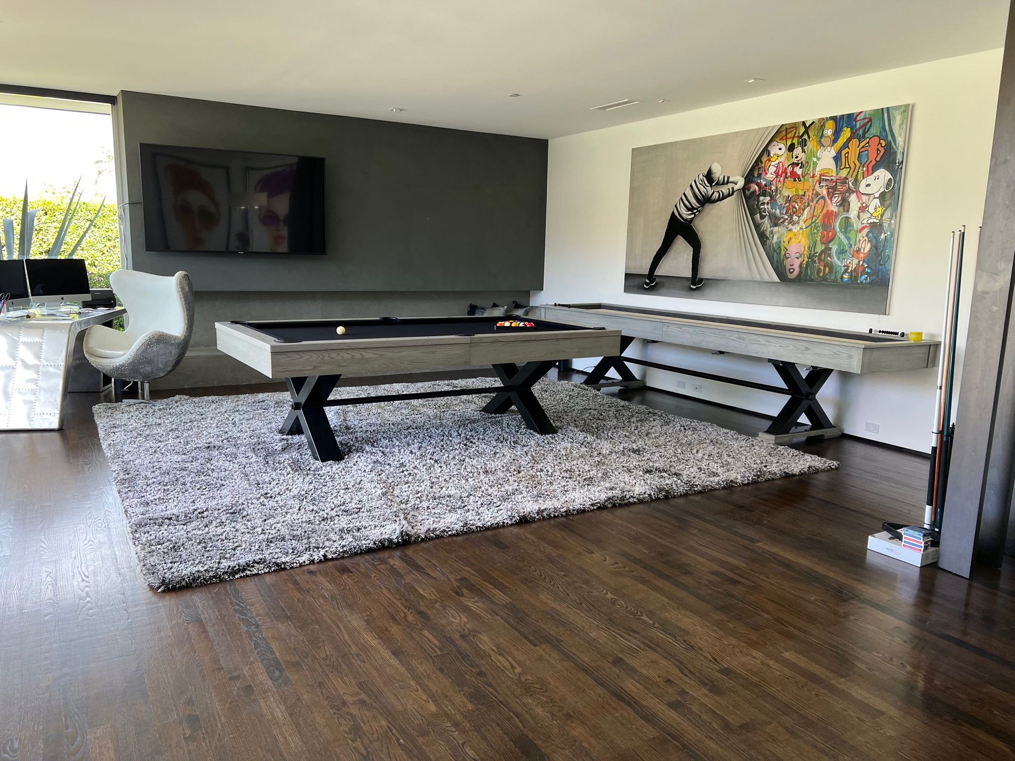 Summit Shuffleboard, Weathered Grey finish